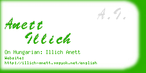 anett illich business card